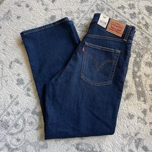 NWT Women's Levi’s Ribcage Straight Ankle Denim Jeans - Size 30 - Dark Indigo